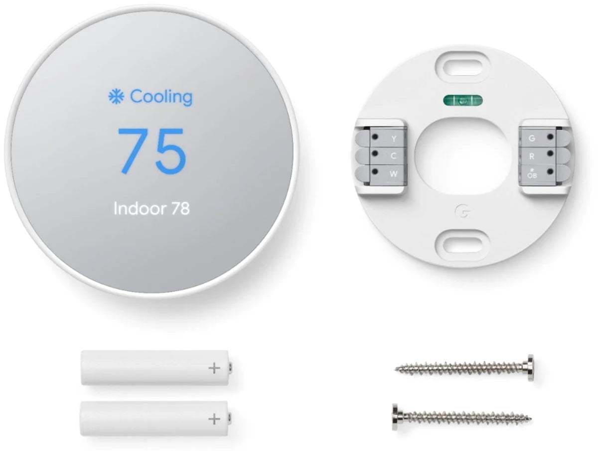 Google Nest Thermostat 4th Gen Programmable Thermostat - Snow | GA01334