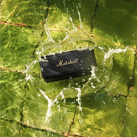 Marshall Emberton II Portable Bluetooth Speakers - Water Resistant Wireless Speakers Portable Speaker 30+ Hour of Playtime - Black and Brass