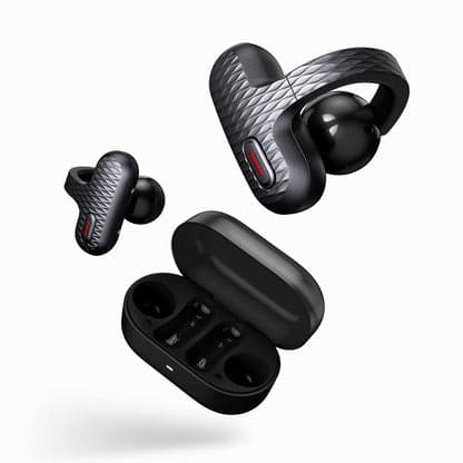 Amazfit Up Open-Ear Wireless Earbuds with Bluetooth 5.3, Clip-On Design, 24 Hours Battery Life, IPX4 Water Resistant Sports Earphones, Clear Calls & Comfortable Fitness Audio