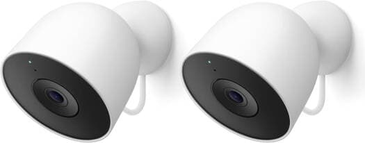 Google Nest Cam Outdoor Wired 2nd Gen GA09965-US 2 Pack Snow, Smart Outdoor Security Camera with HD Video, Night Vision, Weather Resistant Design & Google Home Integration UAE