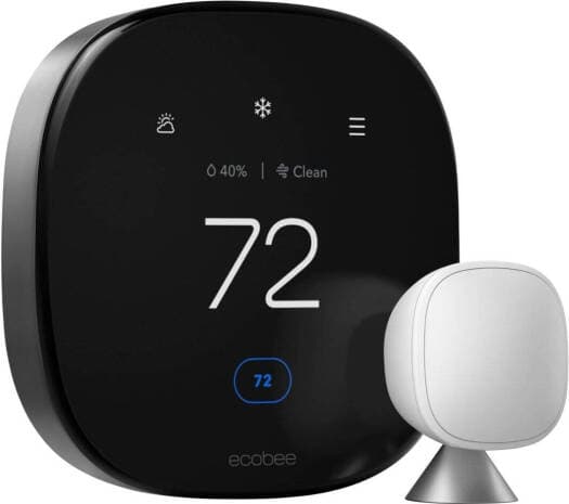 Ecobee Smart Thermostat Premium 6th Gen EB-STATE6P-01 with Smart Sensor, Touchscreen Display, Energy Saving Technology, Built-In Air Quality Monitor & Smart Home Control UAE