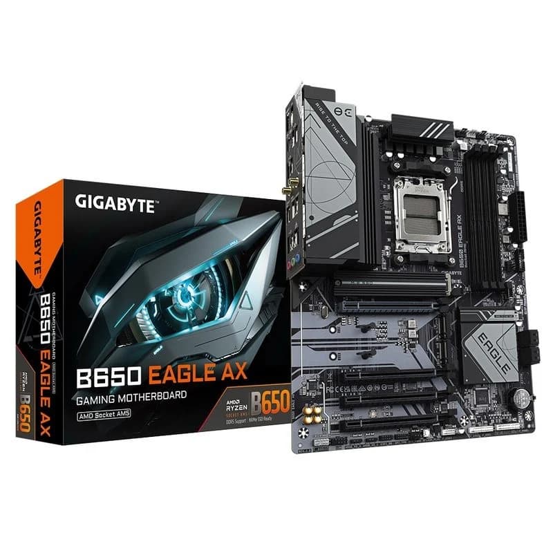GIGABYTE B650 Eagle AX AM5 LGA 1718 AMD B650 ATX, DDR5 Triple M.2, PCIe 5.0, USB 3.2 Gen2x2 Type-C, AMD Wi-Fi 6E, Realtek GbE LAN