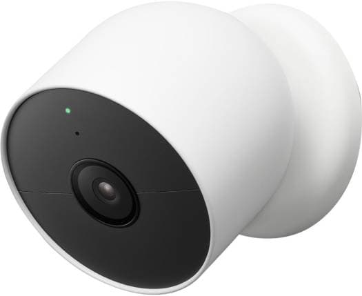 Google Nest Cam, 1920 x 1080 Resolution at 30 fps Indoor/outdoor Camera, 130° Diagonal Field View, 20' of Night Vision, Motion Detection IP54-Rated Dust & Water Protection, White | GA01317-US