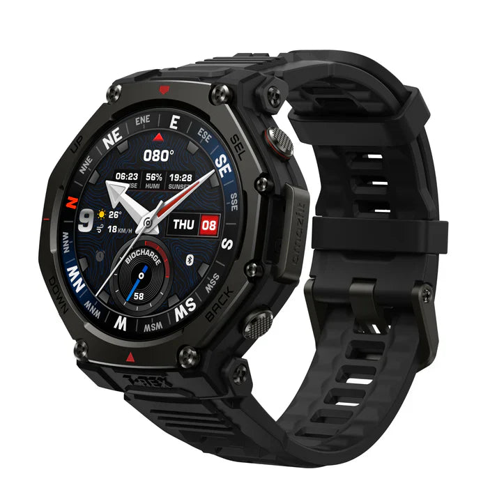 Amazfit T-Rex 3 Pro 48mm Smartwatch – Tactical Black | Military-Grade Rugged Design, Advanced GPS & Long Battery Life