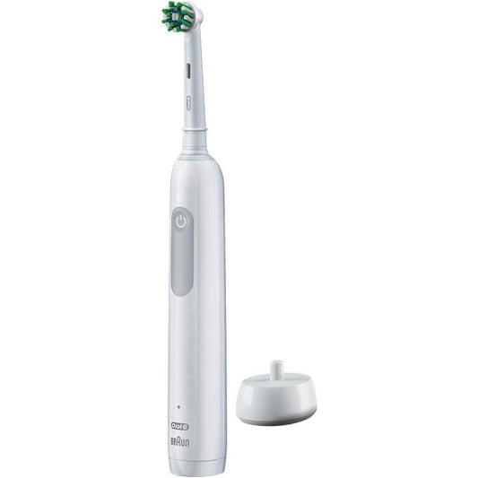 Oral-B Pro 1-1000 - 3D Cleaning, Pressure Sensor, Rechargeable Toothbrush with CrossAction brush head - White