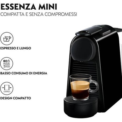 Nespresso Essenza Mini EN85.B, De'Longhi Coffee Machine 0.6L, Black