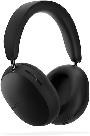 Sonos Ace Premium Active Noise Cancelling Over Ear Headphone Black Connect with Multiple Devices 30 Hours Battery Life Bluetooth USB- C Masterfully Tuned Crystallized Bass Feels More Profound