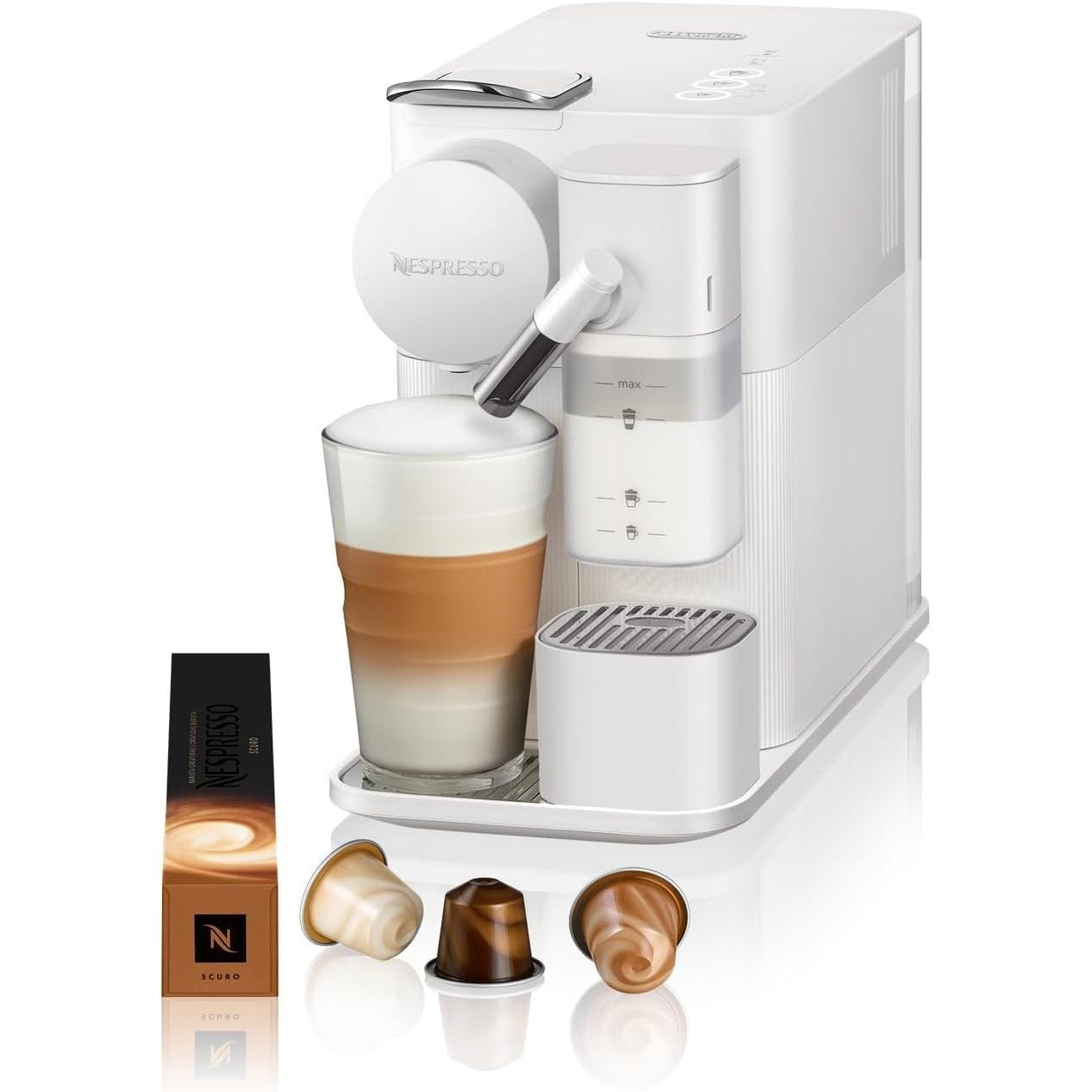 Nespresso by De’Longhi Lattissima One EN510.W | Single-Serve Coffee Machine