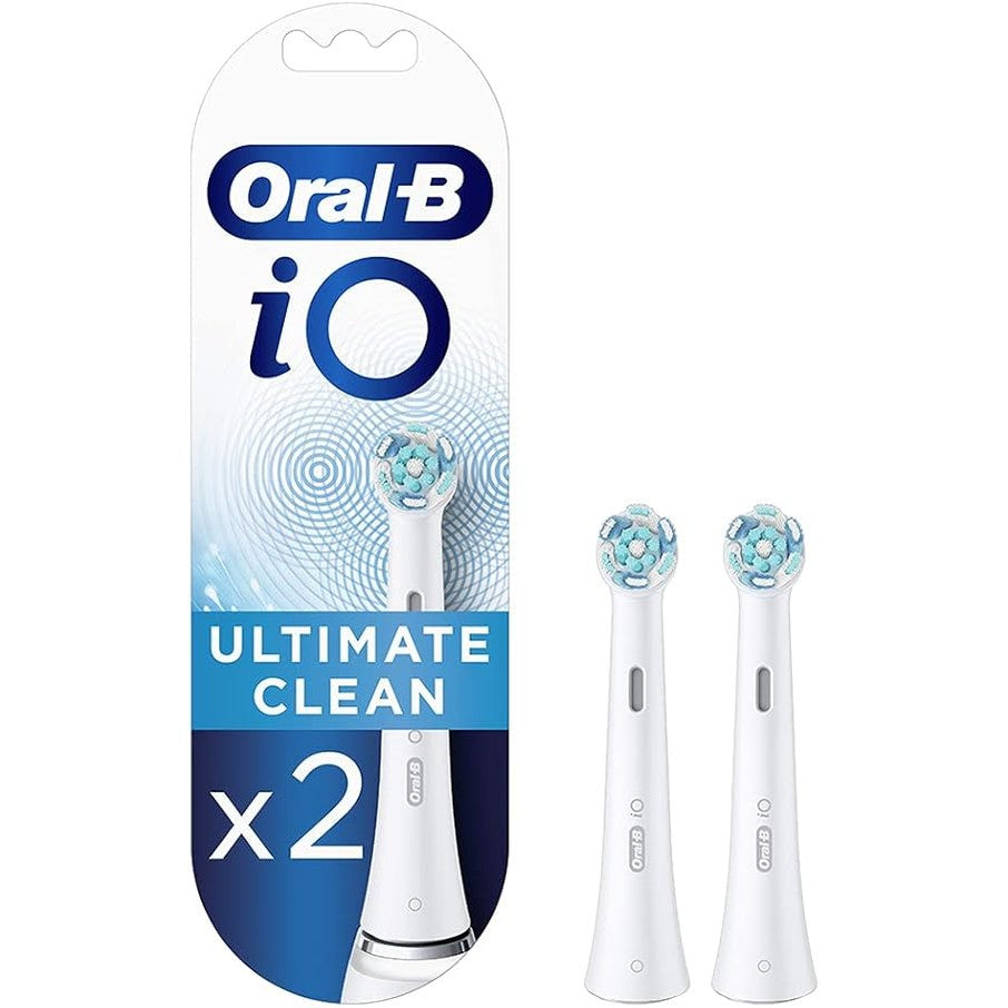 Oral-B Io Rb Cw-2 Ultimate Clean Replacement Brush Heads Refill For Electric Rechargeable, White, Pack Of 2 Count