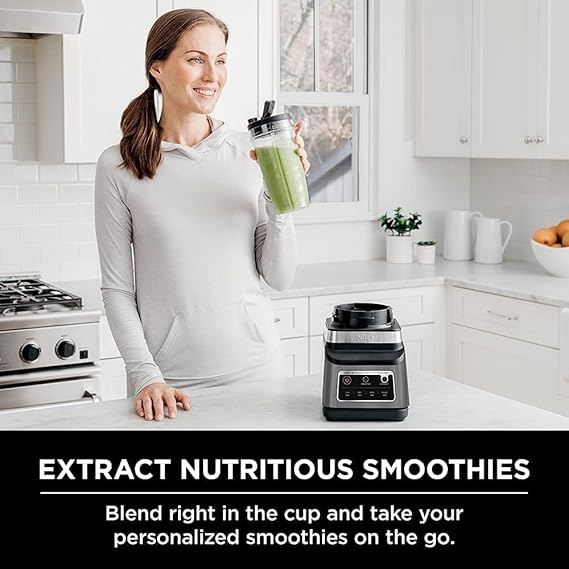 Ninja Nutri Ninja Bn 750 2 In 1 Blender Bn750 Duo PlUS With Auto Iq 1200 Watts Black/Gray."Min 1 year manufacturer warranty"