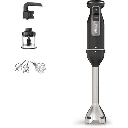 Ninja Foodi 3-in-1 Hand Blender, Hand Mixer & Chopper, Food Processor with 3 Attachments, 850W Powerbase, Immersion Blender, 5 Mixing Speeds, 2 Blending Speeds, 1.5m Cord, Black CI100UK