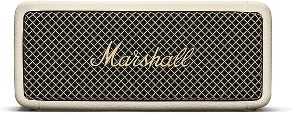Marshall Emberton 2 Portable Bluetooth Speakers - Water Resistant Wireless Speakers Portable Speaker 30 Hour of Playtime - Cream
