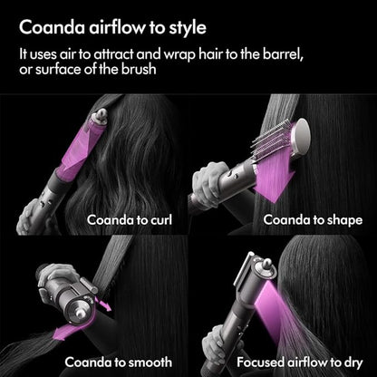 DYSON Airwrap Complete Long Curling Iron With 6 Accessories Prussian Blue/Rich Copper HS05 Blue/ROSE