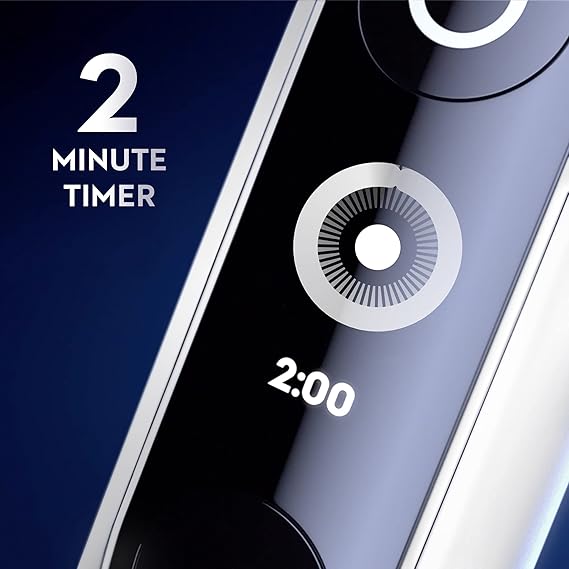 Oral-B iO7 Electric Rechargeable Toothbrush, 1 White handle with revolutionary magnetic technology, Black & White Display, 5 Modes, 1 Premium Travel Case