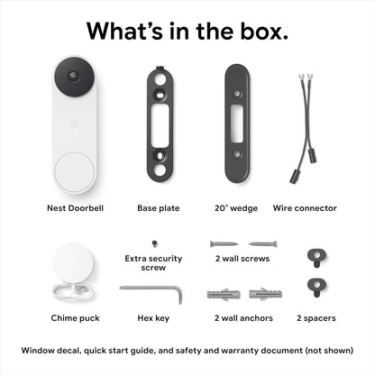 Google Doorbell Battery Snow - Wired