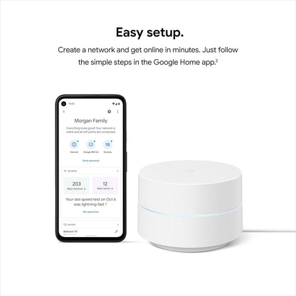 Google Nest WIFI Whole Home Wi-Fi System 3-Pack - White | GA02434-US