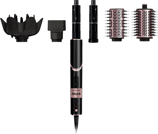 Shark HD440BK FlexStyle Air Drying & Styling System with Ultimate 6-Piece Accessory Pack of Auto-Wrap Curlers, Curl-Defining Diffuser, Oval Brush, Paddle Brush & Concentrator Attachments, Black