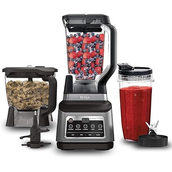 Ninja 3-IN-1 Food Processor 1200 W, ?Black/Gray, BN801ME