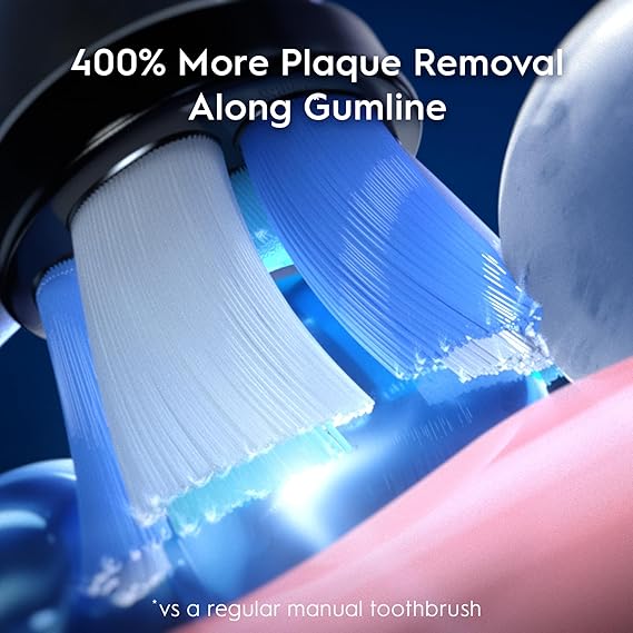 Oral-B iO3 Series 3 Rechargeable Electric Toothbrush, 3 Smart Modes, Blue