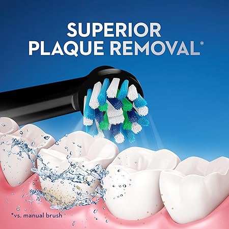 Oral-B Pro 100 CrossAction, Battery Powered Electric Toothbrush, Black