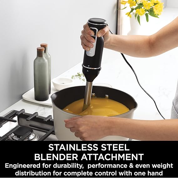 Ninja Foodi 3-in-1 Hand Blender, Hand Mixer & Chopper, Food Processor, 850W Powerbase, CI100EU
