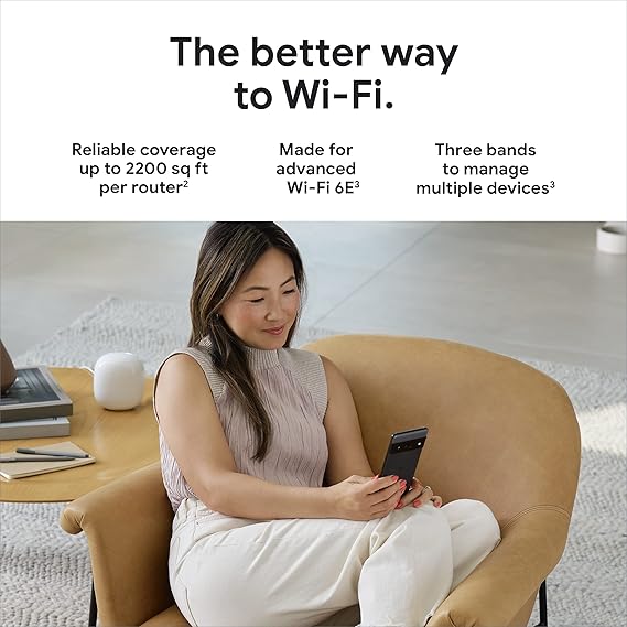 Google Nest Wi-Fi 6E Pro – 2 Pack (GA03689-US)