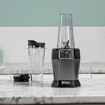 Ninja Blender with Auto-iQ [BN495UK] 1000 W, 2 x 700 ml Cups, Black/Silver