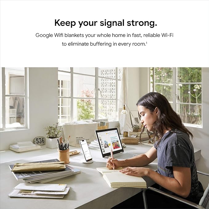 Google Nest WiFi – GA02430-US | 1-Pack Mesh Router System