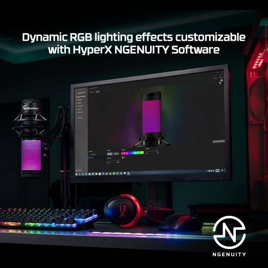 HyperX QuadCast S – White RGB Microphone