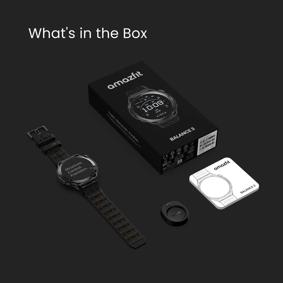 Amazfit Balance 3 GPS Smartwatch, 48mm 1.5"AMOLED Sapphire Glass, Stainless Steel Case, 21-Day Battery, Flashlight, 64GB, Offline Maps, 10 ATM, 180+ Sports & HYROX Fitness Tracker for Android & iPhone