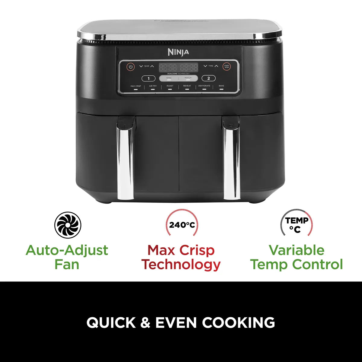 Ninja Foodi Dual Zone Air Fryer 7.6L AF300EU