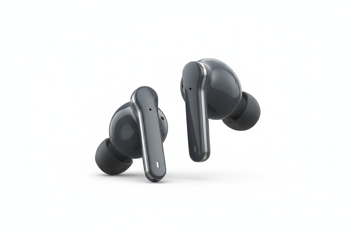 create earbuds image with white background