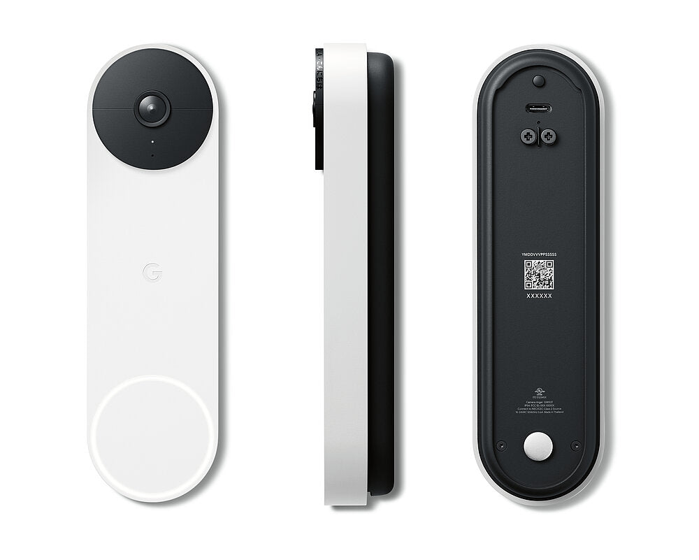 Google 2nd Gen Doorbell – Snow (Battery, GA01318-US)