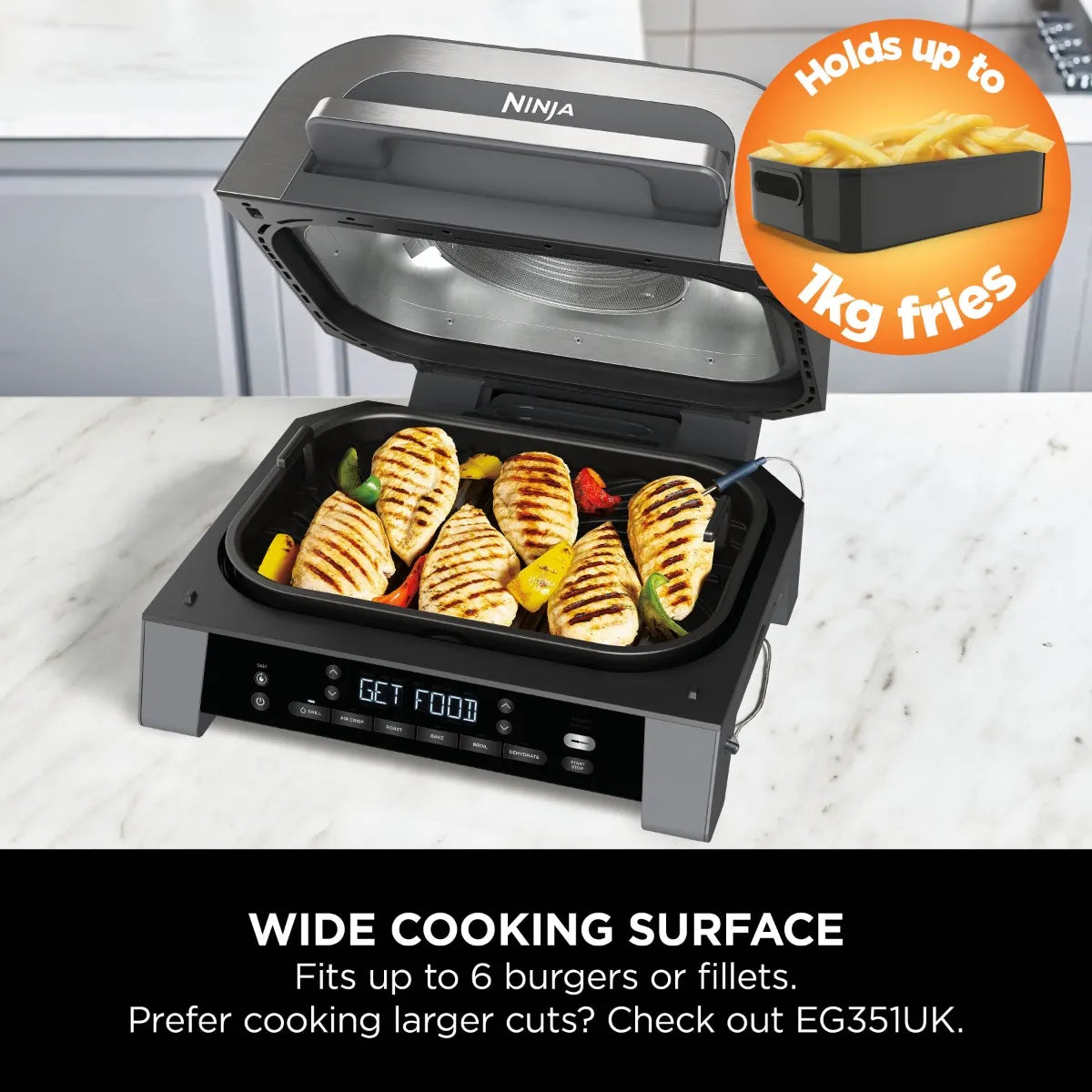 Ninja 6-in-1 MAX Grill & Air Fryer 3.8L DG551