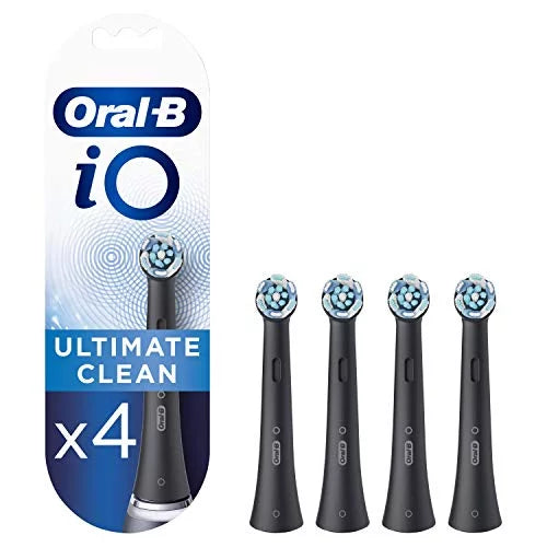 Oral-B iO Series Replacement Brush Heads – Pack of 4 (Black)