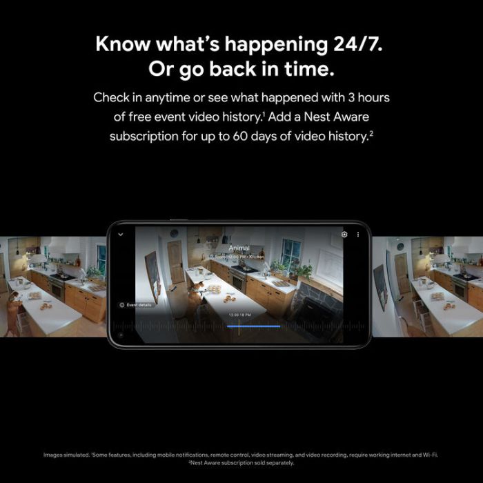 Google Nest Cam Outdoor/Indoor Battery-Powered Smart Security Camera GA01317-US