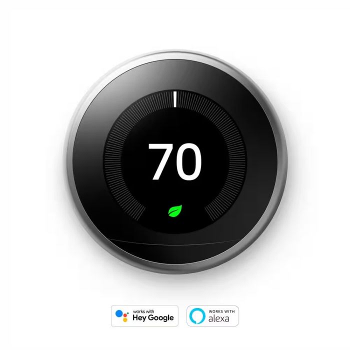 Nest Learning Thermostat 3rd Gen – BH1252 | Stainless Steel with 2 Sensors